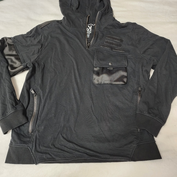 Men's Rocawear Black Heavy&Warm 2XL 100% Cotton Utility Pockets Winter Hoodie